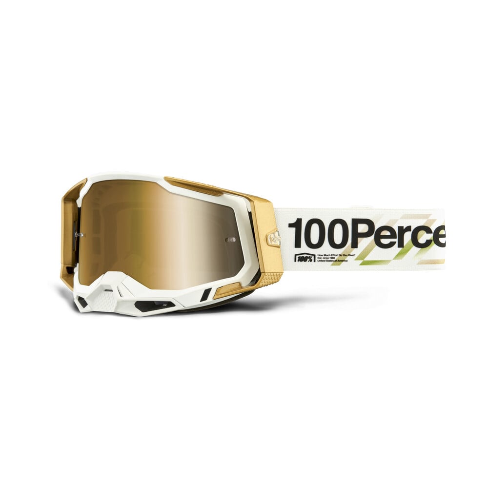 Main image of 100% Racecraft 2 Succession Goggle Gold Mirror Lens (White)