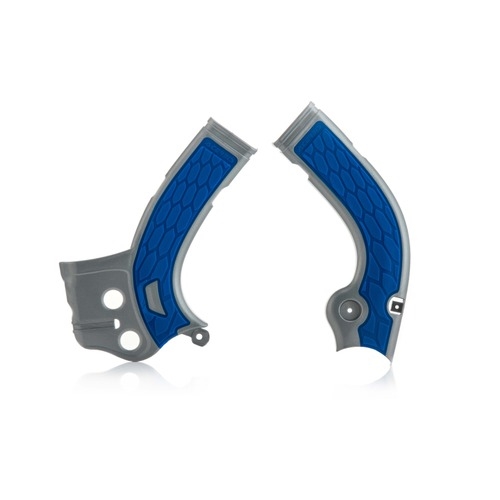 Main image of Acerbis Yamaha YZ125/YZ250 X-Grip Frame Guards (Silver/Blue) 05-24