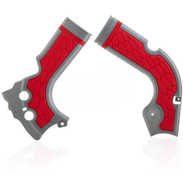 Main image of Acerbis X-Grip Frame Guards (Silver/Red) CRF250R 14-17 450R 13-16