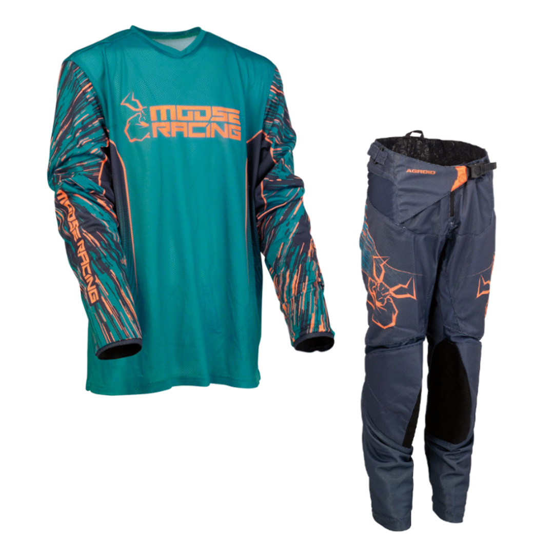 Main image of 2023 Moose Racing Youth Agroid Gear Set (Blue/Orange)