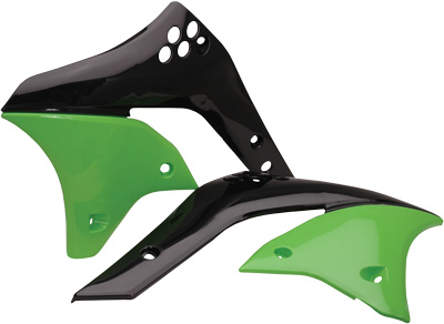 Main image of Acerbis Radiator Shrouds (Green/Black) KX450F 09-11