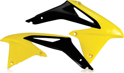 Main image of Acerbis Radiator Shrouds (Yellow/Black) RMZ450 08-17