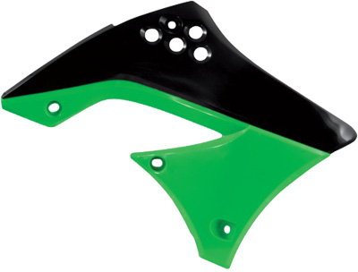 Main image of Acerbis Radiator Shrouds (Black/Green) KX450F 09-11