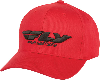 Fly Racing Podium Hat (Red/Black): AOMC.mx
