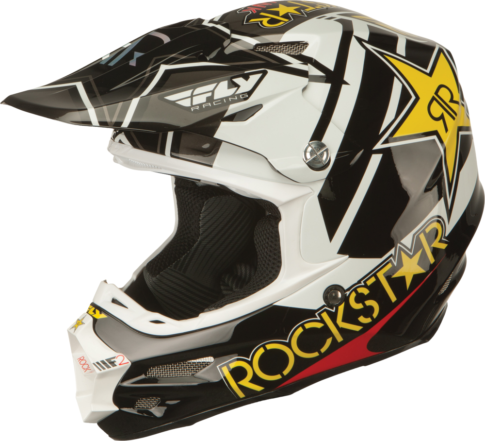 Main image of Fly Racing F2 Carbon Rockstar Helmet Black/White