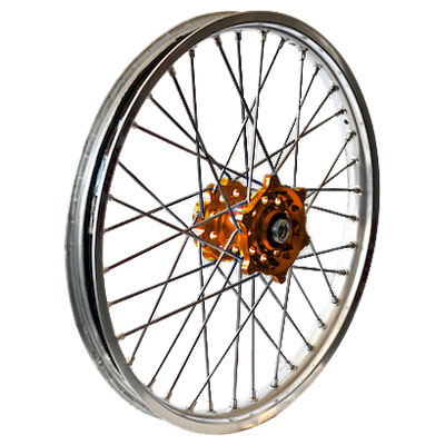 Main image of Talon/Excel Front Wheel 1.60X21 KTM 26mm (Orange/Silver)